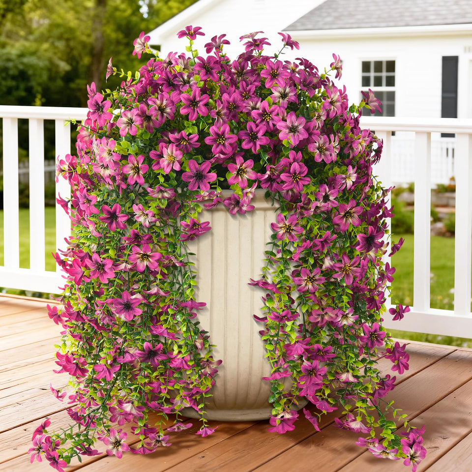 ZFProcess artificial hanging daisy light purple branch for outdoor decor