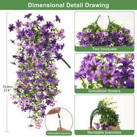 ZFProcess artificial hanging daisy outdoors maintains vivid look with UV resistance.