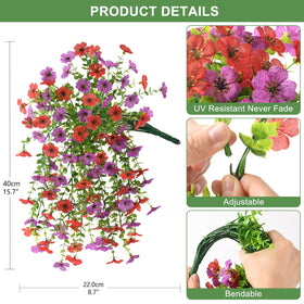 ZFProcess silk daisy branches brighten a sunny porch with UV resistance