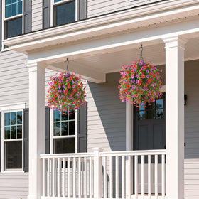 ZFProcess silk flowers ready to decorate yards and patios with ease