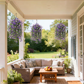 ZFProcess artificial hanging flowers planters and porch decor for versatile styling