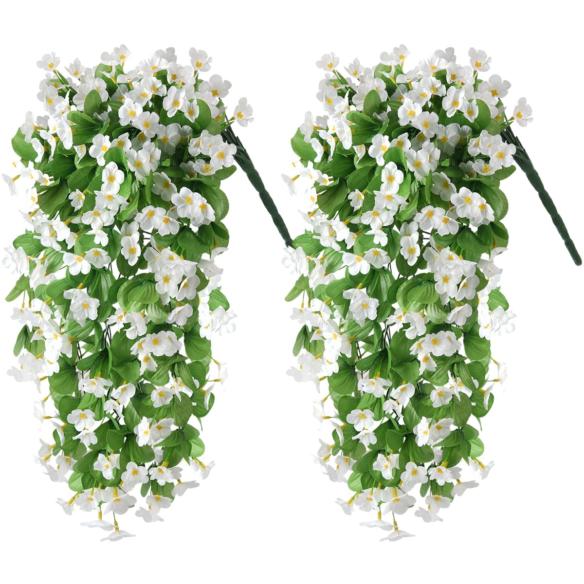 ZFProcess artificial hanging vines assembly shows vibrant violet decor for outdoor spaces