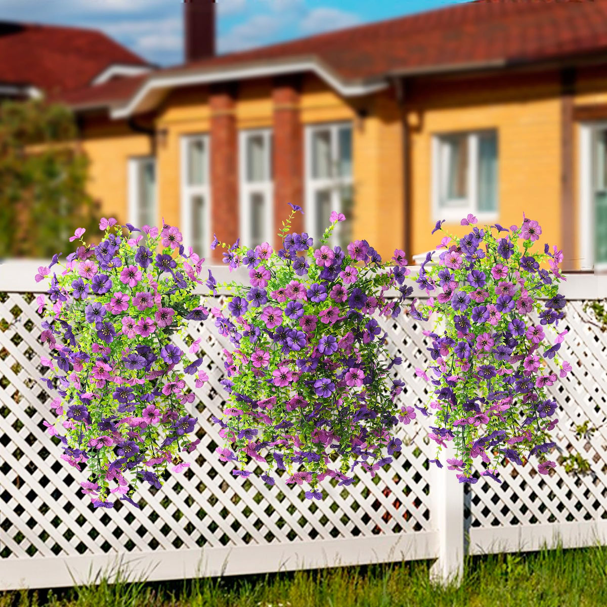 ZFProcess lightweight hanging flowers install easily on rails or hooks