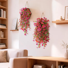ZFProcess outdoor hanging flowers great for balconies and patios.