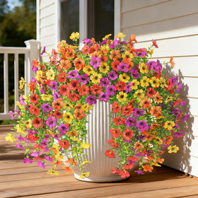 ZFProcess outdoor daisy hanging branch adds porch decor with realistic petals.