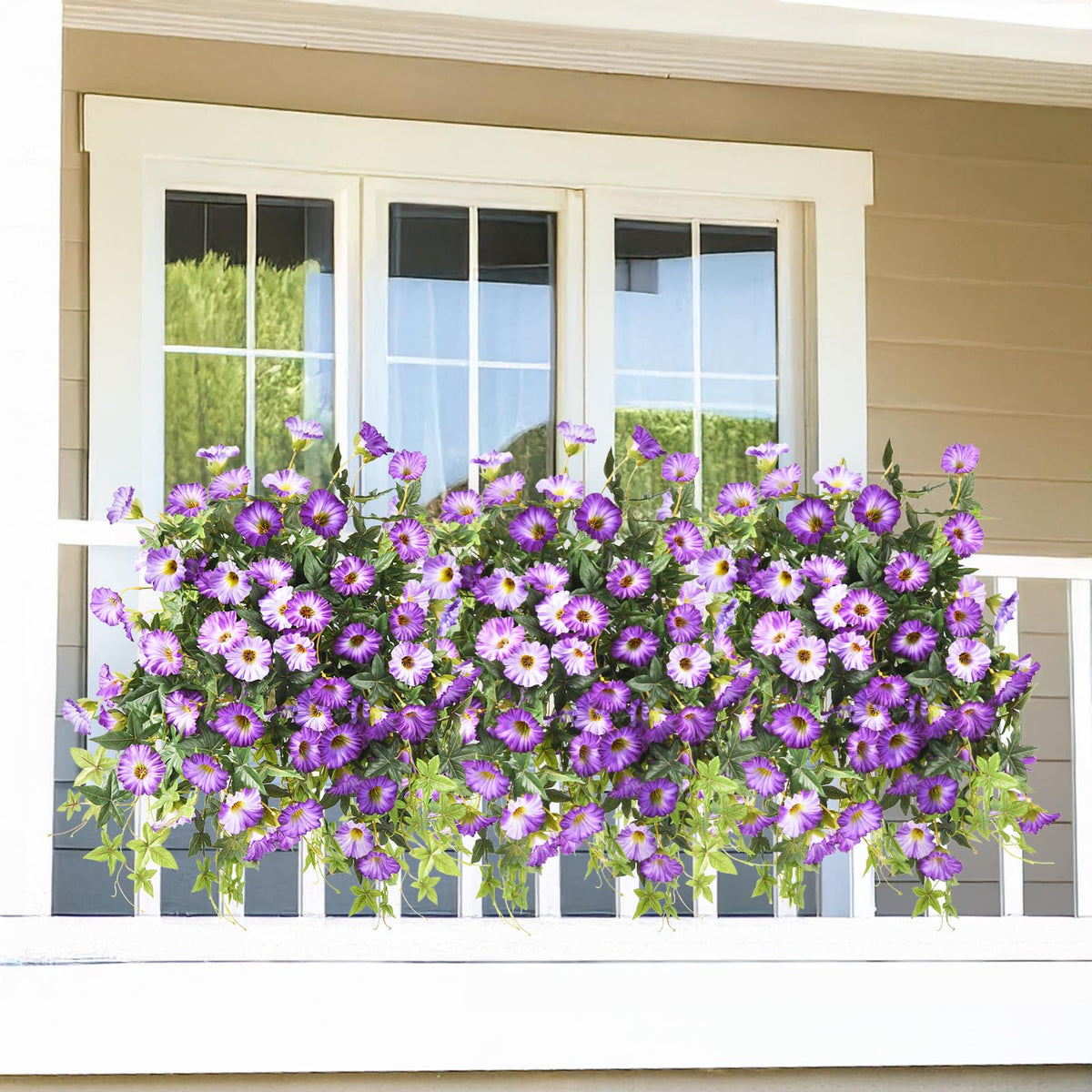 ZFProcess all-weather hanging flowers for porches patios balconies