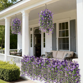 ZFProcess outdoor faux flowers weatherproof for sun and rain use in garden
