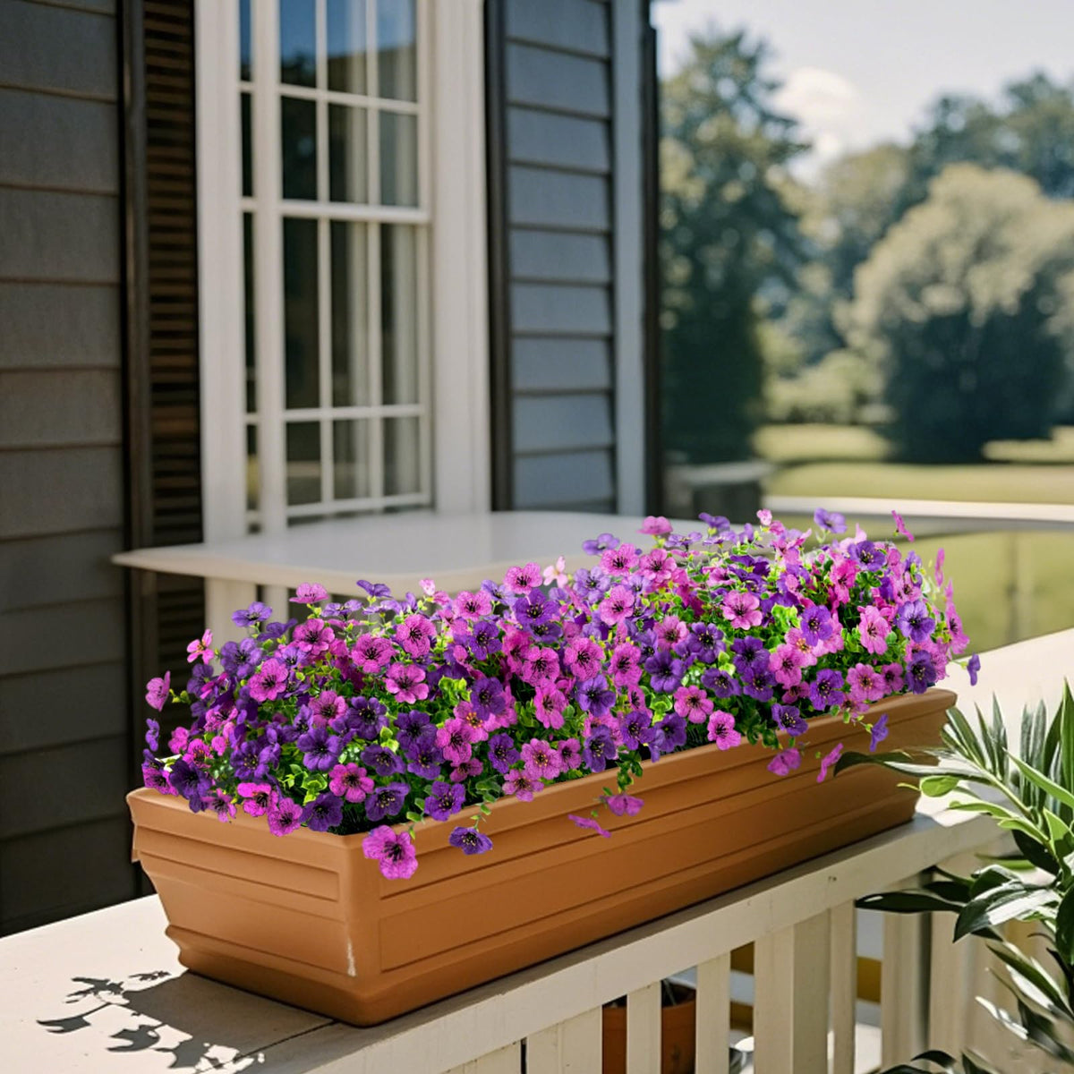 ZFProcess outdoor flower arrangements add effortless beauty to patios and walkways