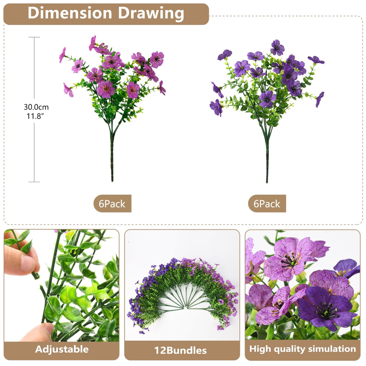 ZFProcess UV-resistant artificial flowers stay bright in any weather