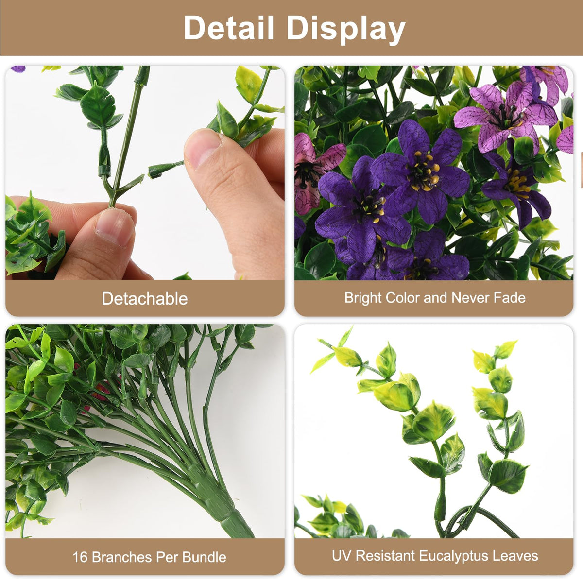 Durable silk and plastic materials resist all weather conditions