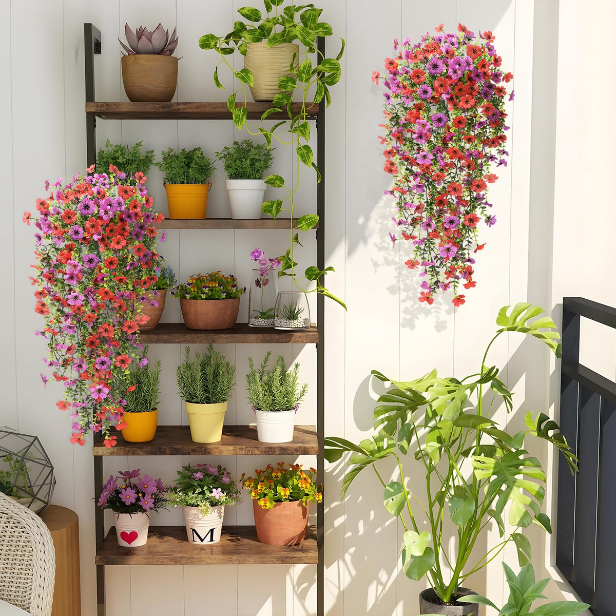 ZFProcess outdoor UV-resistant daisy display ready for sunny patios.