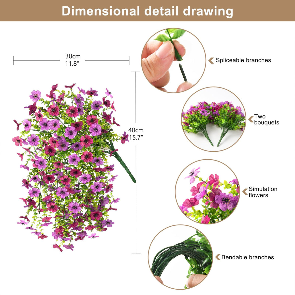 ZFProcess silk daisies provide realistic texture with UV-stable color indoors or outdoors.