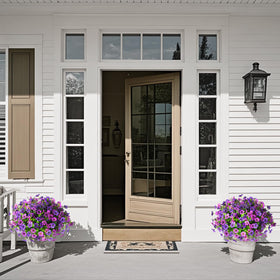 ZFProcess silk-plastic flowers are durable for long-lasting outdoor decor