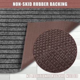 ZGR gray rug with black stripe suits kitchens and hallways beautifully.
