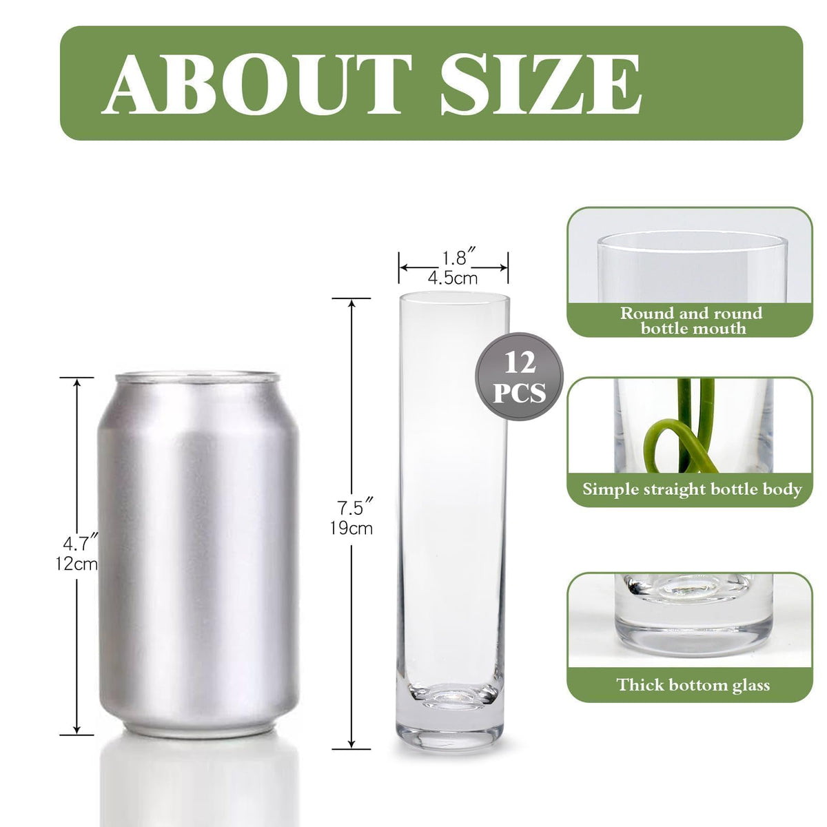 ZHAOHAI handmade glass vase with weighted base ensures stable tabletop display.