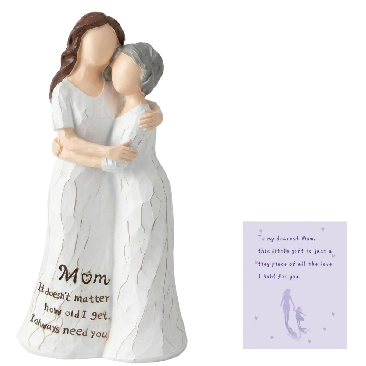 Zhe Jiu statue shown as Mother's Day gift with engraved base for emotional keepsake