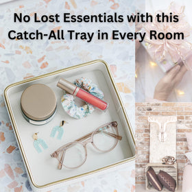 ZHEM vanity tray for bedroom dresser top keeps cosmetics organized