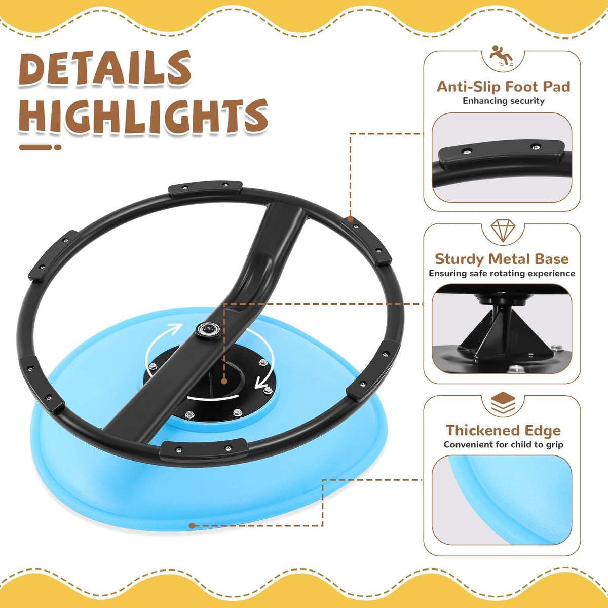 Zhenx Spinning Chair easy-clean surface makes maintenance quick.
