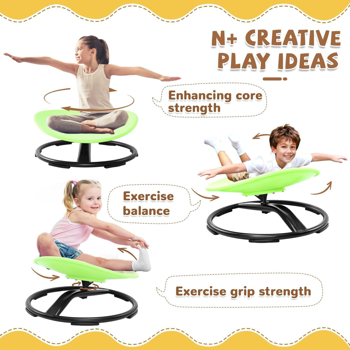 Zhenx ergonomic design keeps children comfortable during long play sessions.