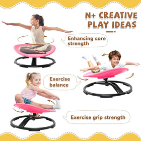 Zhenx Spinning Chair features a heavy-duty metal base for stable movement.