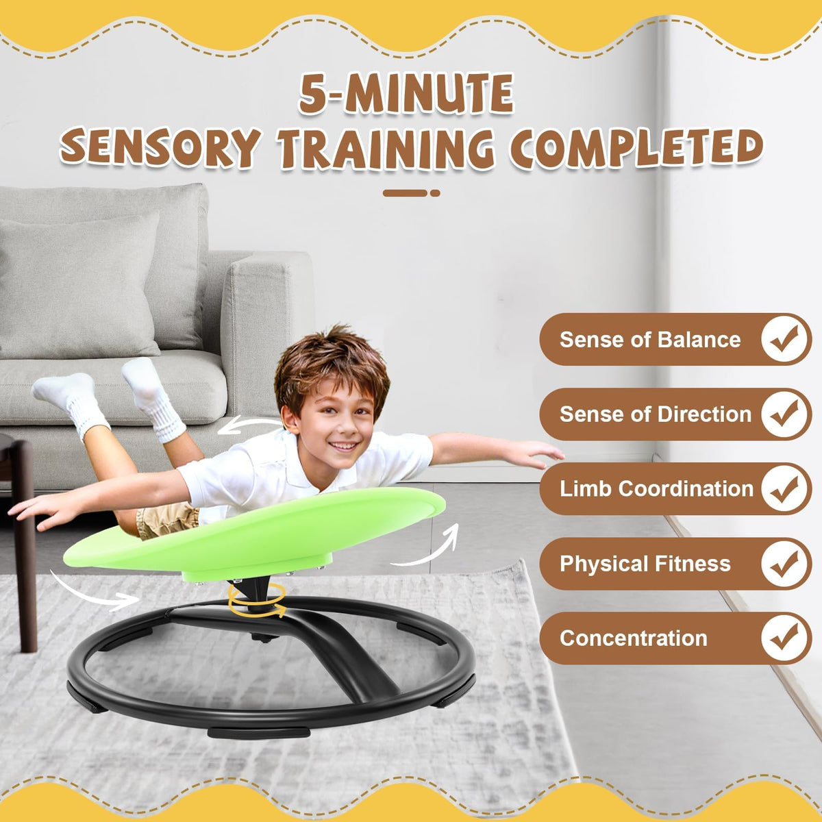Zhenx vestibular input supports balance and coordination through rotation.