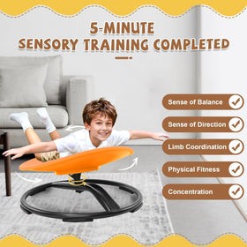 Zhenx wipe-clean sensory chair in orange simplifies maintenance after busy afternoons