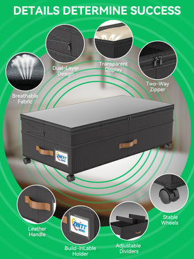 ZHITTHOME easy-install rolling storage bin ready in minutes
