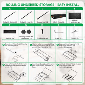 ZHITTHOME versatile rolling bin ideal for shoes, clothes, and linens