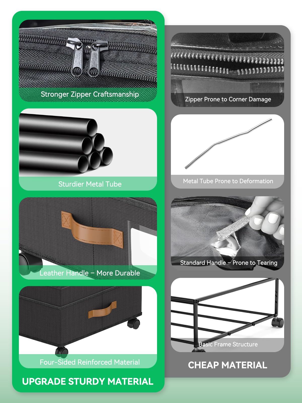 ZHITTHOME under-bed storage accessible from any side for convenience