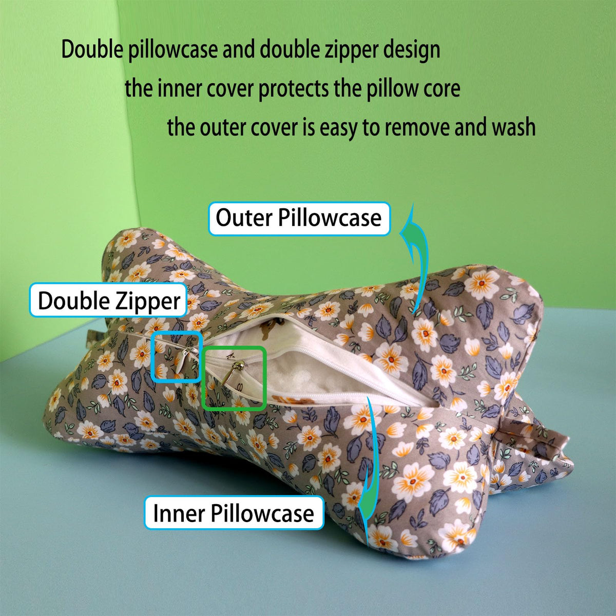 ZHIWEIKJ ergonomic neck curve design for comfortable travel rest