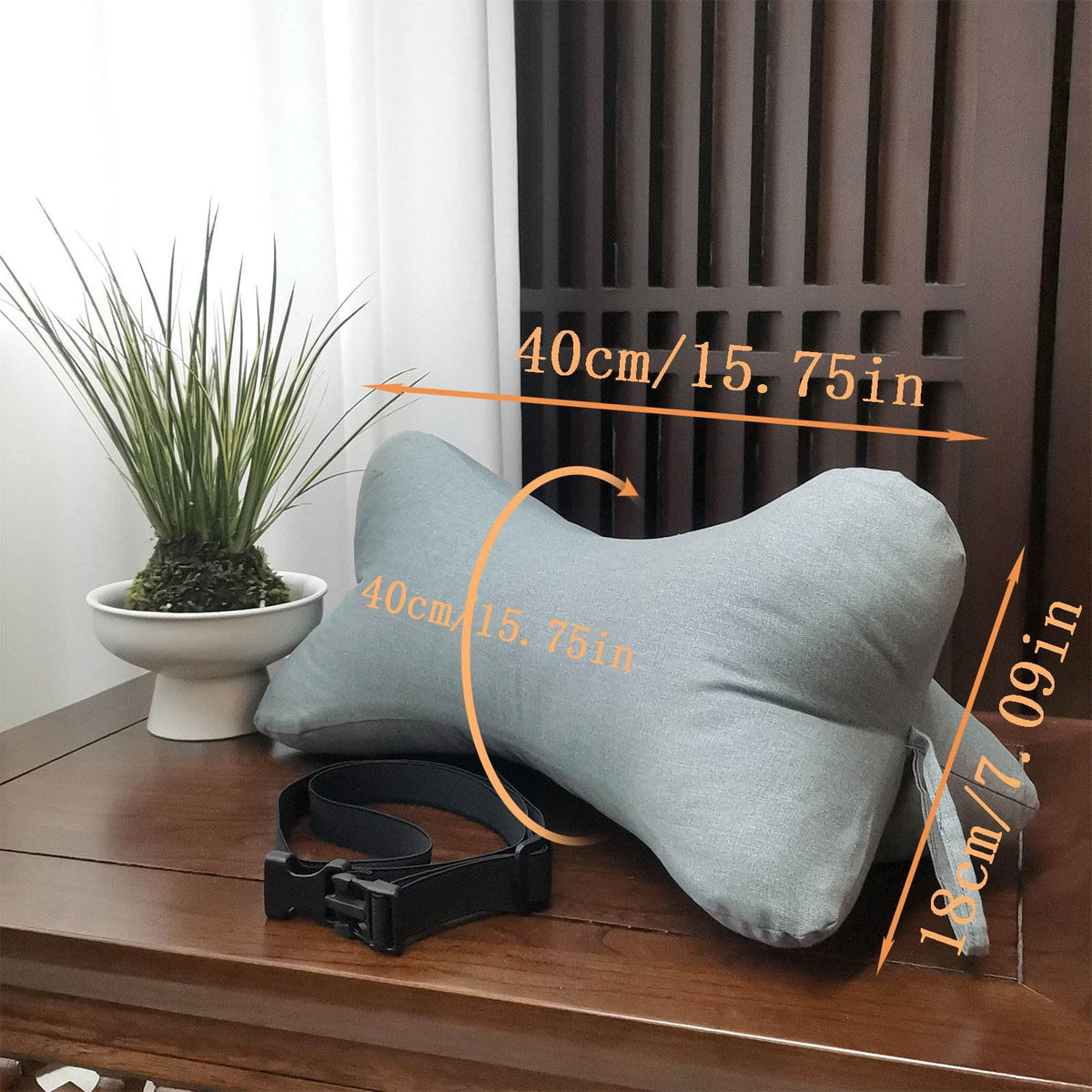 ZHIWEIKJ neck bone pillow with adjustable strap for versatile seating.