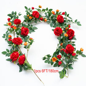 Zhixinyue artificial rose vine for wedding arches adds romantic depth.