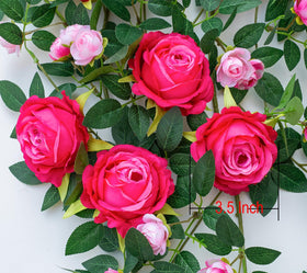 Zhixinyue rose garland 2-pack ready for quick assembly and arches