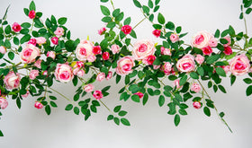 Zhixinyue silk flower garland with faux petals and vivid color.