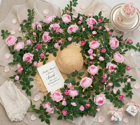 Zhixinyue rose vine with bendable stems for versatile decorating.