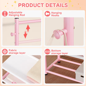 ZHKINGGS adjustable rods grow with your child's wardrobe.