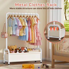 ZHKINGGS heavy-duty base ensures stable, tipping-resistant garment storage