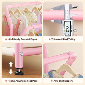 ZHKINGGS sturdy metal frame provides lasting stability for the rack