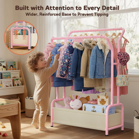 ZHKINGGS U-shaped base enhances stability of the kids rack