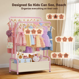 ZHKINGGS dress-up rack keeps costumes visible for quick playtimes