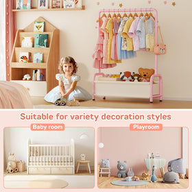 ZHKINGGS multi-use kids rack for bedrooms, playrooms, or laundry areas.