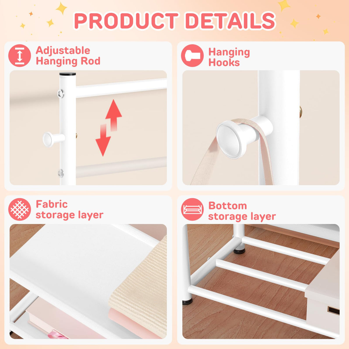 ZHKINGGS stylish white nursery setup demonstrates compact, space-saving storage.