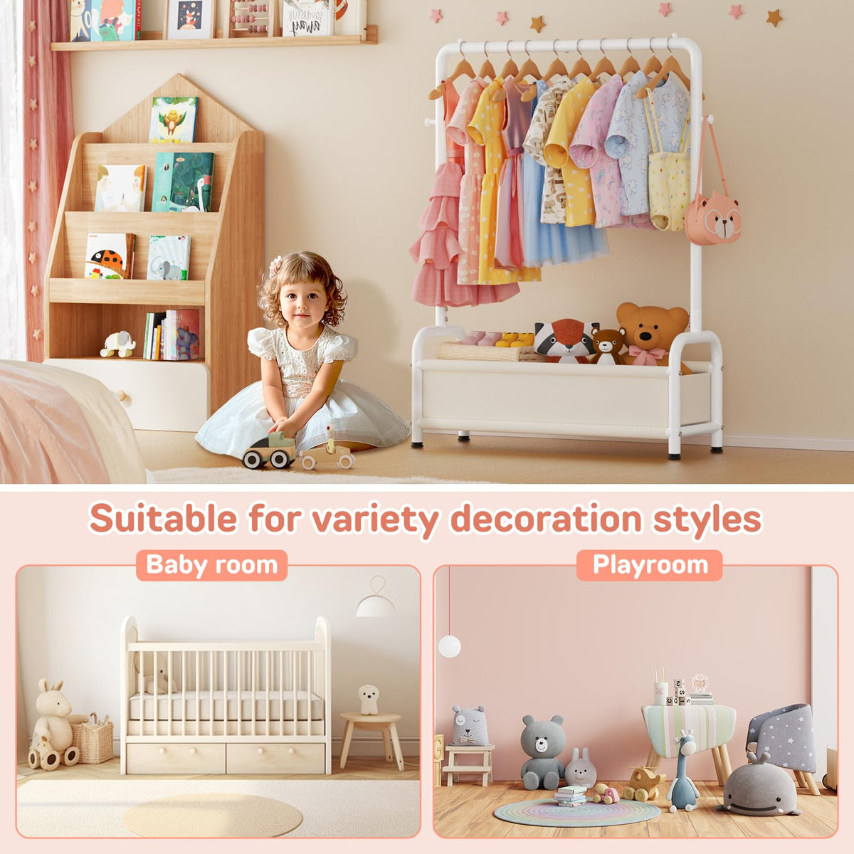 ZHKINGGS suitable for playroom, nursery, or bedroom decluttering
