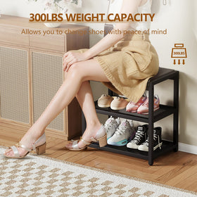 ZHOOGE shoe bench with a strong steel frame delivers reliable daily support.