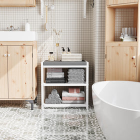 ZHOOGE organized storage for shoes and bags in entryways.