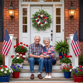 Zhoree Memorial Day wreath adds seasonal charm to living spaces.