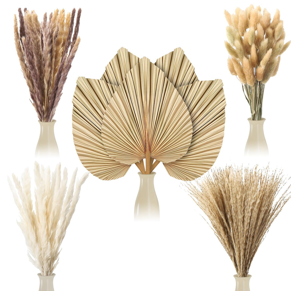 ZhouBoat boho dried pampas grass bulk with tall spears for rustic decor