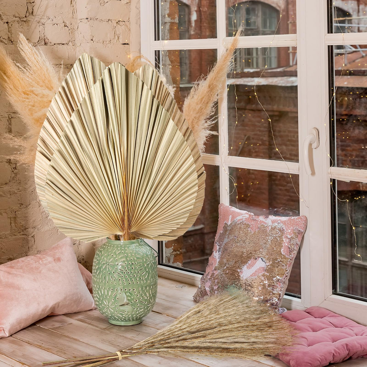 ZhouBoat dried pampas grass tall spears for eye-catching centerpieces