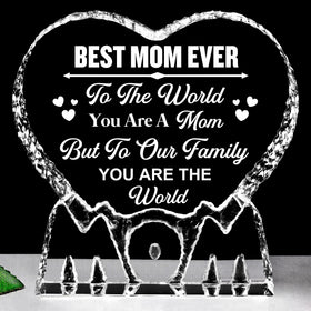 ZHSHWAT crystal mom gift glows warmly, ideal for a birthday surprise.