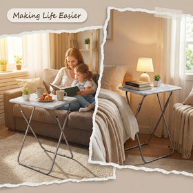 ZHUJERRY bedside tray for convenient snacking or laptop.